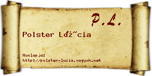Polster Lúcia névjegykártya